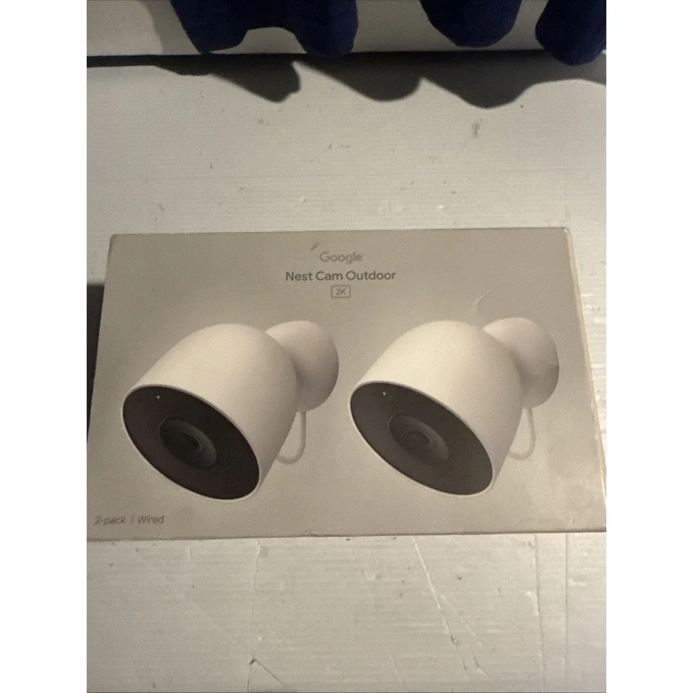 Google Nest Cam Outdoor (Wired, 2nd Gen)-2 Pack-Security Camera 2K Video Read